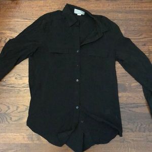 Black button down